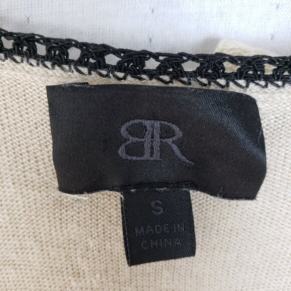 Banana Republic Silk Linen Asymmetric Gathered Top Tank Ruffled Boho Twee size S - Picture 3 of 11